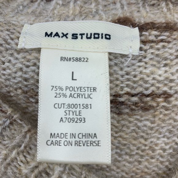 Max Studio Crew Neck Pullover Sweater Large NWT - Picture 7 of 8